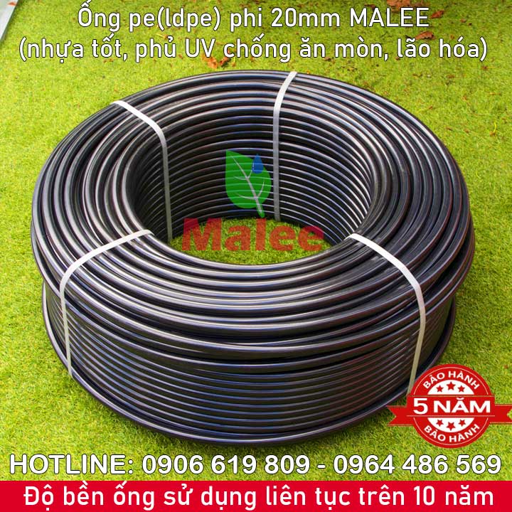 Ống tưới cây pe phi 20ly Malee