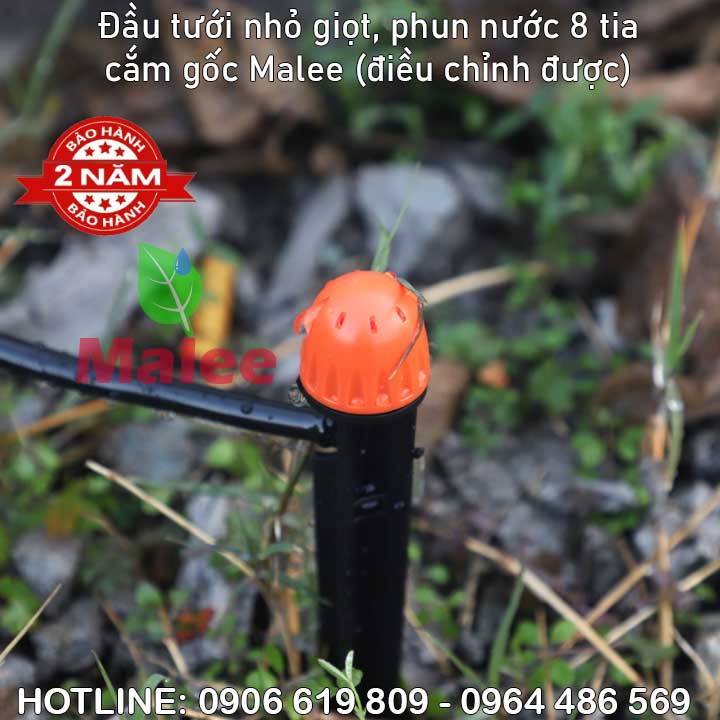 Đầu tưới nhỏ giọt cắm gốc phun nước nước 8 tia Maee