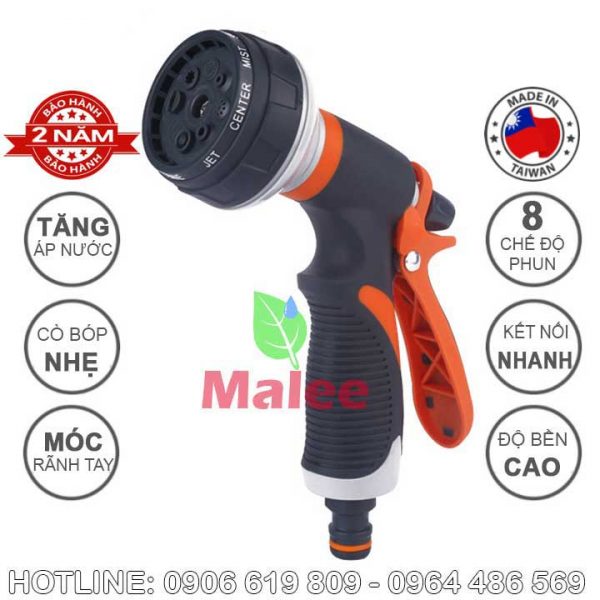 Vòi tưới cây cầm tay 8 kiểu phun ChenFu GH-08