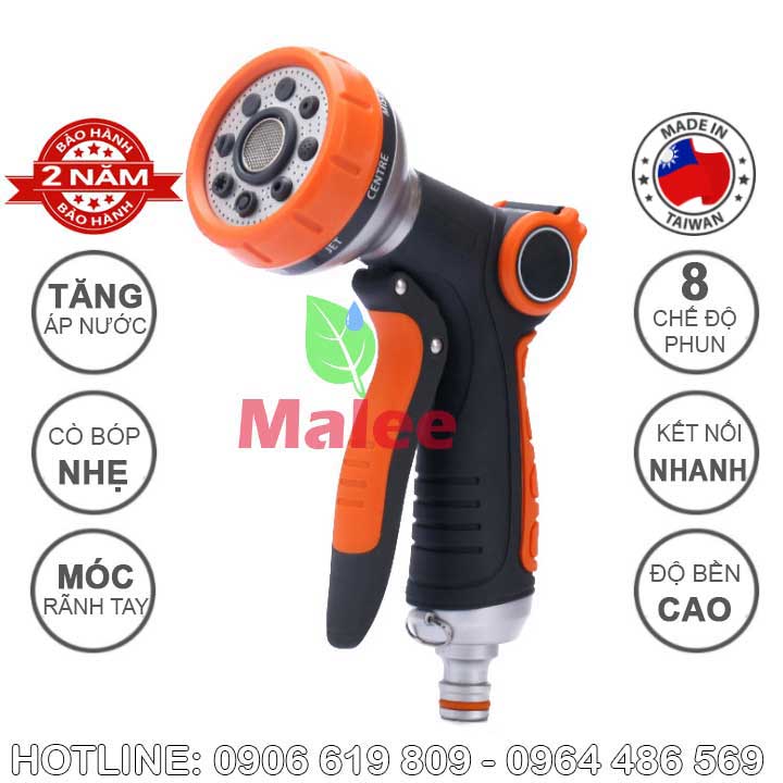 Vòi xịt tưới cây cầm tay 8 kiểu phun ChenFu GH-08A