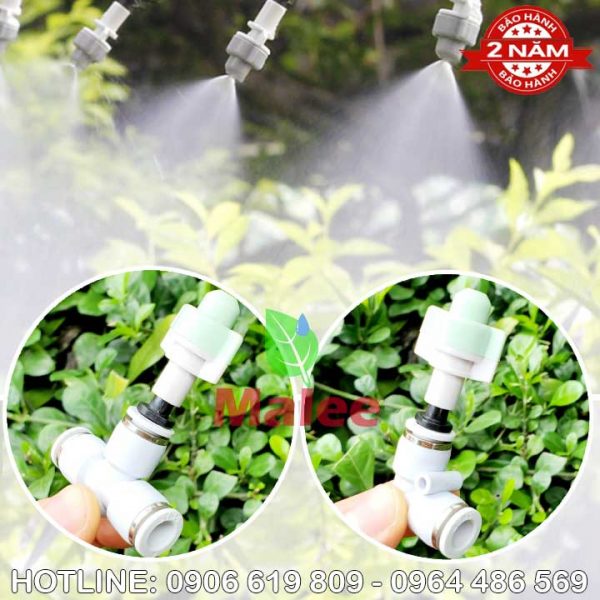 Đầu tưới lan phun sương 1 tia netafin chân 8mm STNC